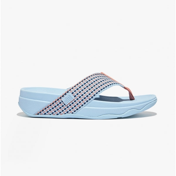 FitFlop SURFA Womens Toe-Post Sandals Sky Blue Mix