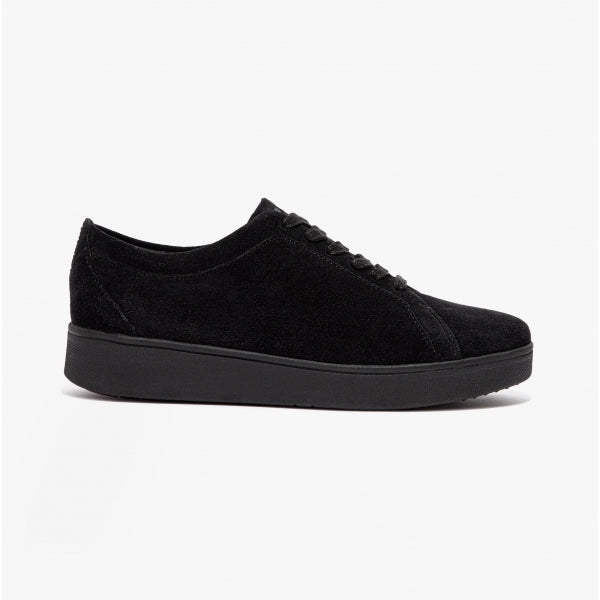 FitFlop RALLY Womens Suede Trainers All Black