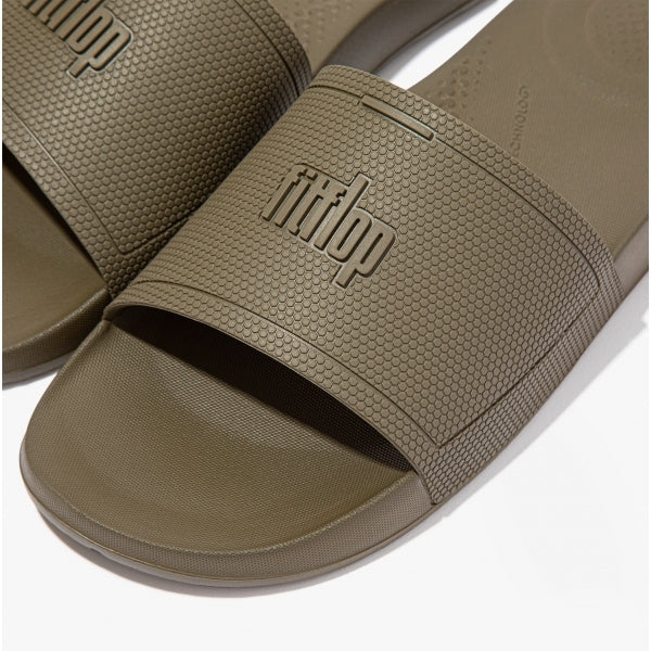 FitFlop iQUSHION Mens Pool Sliders Mossy