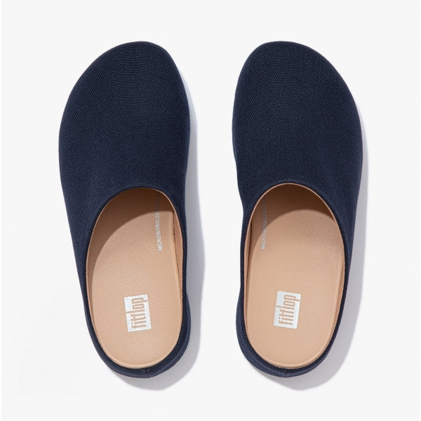 FitFlop SHUV Womens Canvas Clogs Midnight Navy