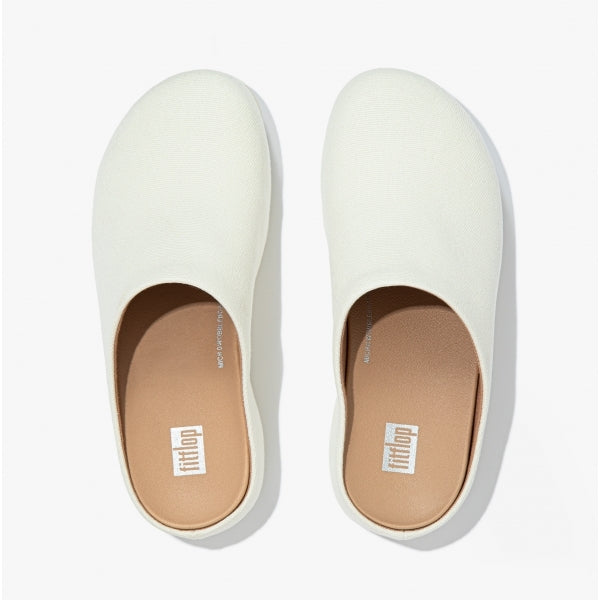 FitFlop SHUV Womens Canvas Clogs Cream