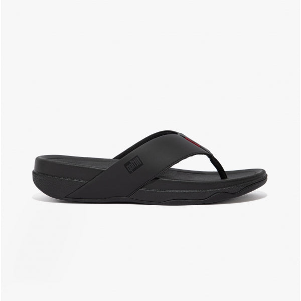 FitFlop SURFER Mens Toe-Post Sandals All Black