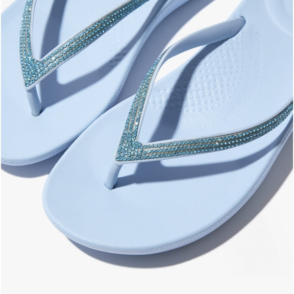 FitFlop iQUSHION SPARKLE Womens Flip-Flops Sky Blue
