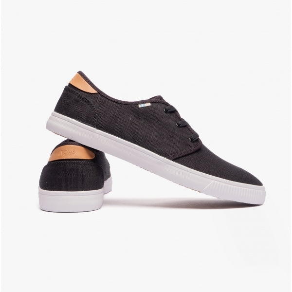 TOMS CARLO Mens Canvas Trainers Black