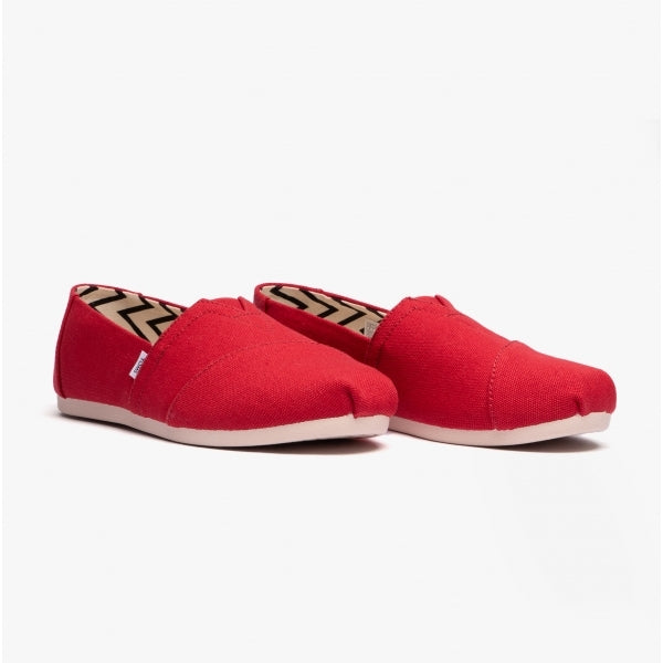 TOMS ALPARGATA Womens Cotton Espadrille Red