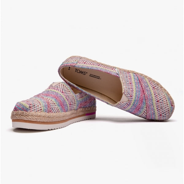 TOMS ALPARGATA PLATFORM ROPE Womens Espadrille Natural
