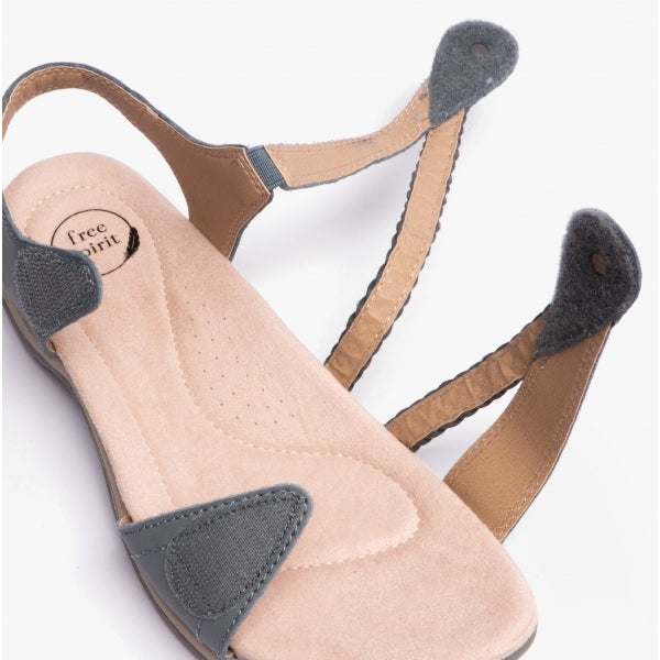 Free Spirit MALIBU Womens Elasticted Sandals Sky Blue