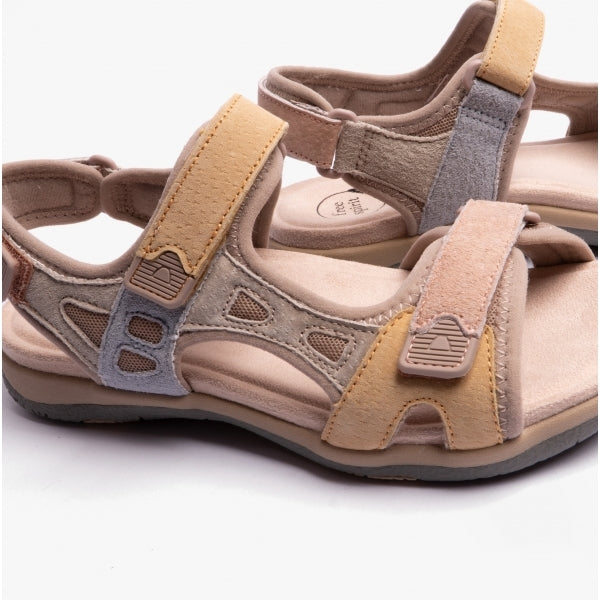 Free Spirit ZEAL Womens Colourblock Sandals Blush Multi