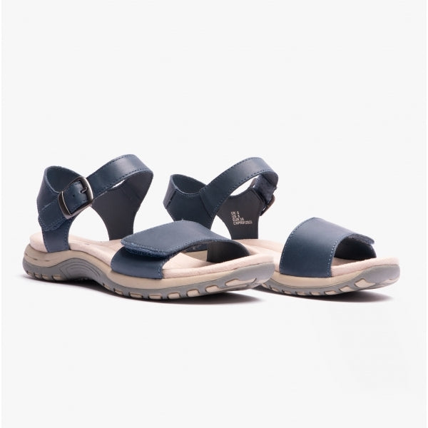 Free Spirit MAINE Womens Soft Leather Sandals Navy
