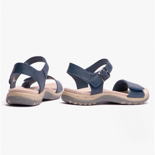 Free Spirit MAINE Womens Soft Leather Sandals Navy