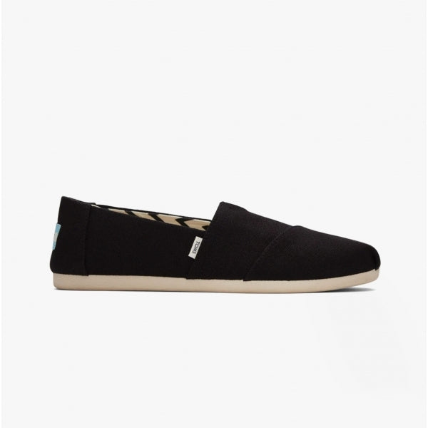 TOMS ALPARGATA Womens Cotton Espadrille Black Chevron