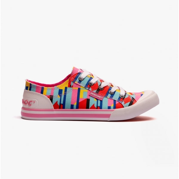 Rocket Dog JAZZIN Womens Trainers Pixel Pink Multi
