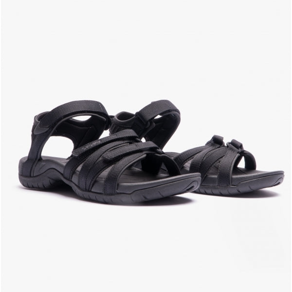 Teva TIRRA Womens Strappy Sandals Black/Black