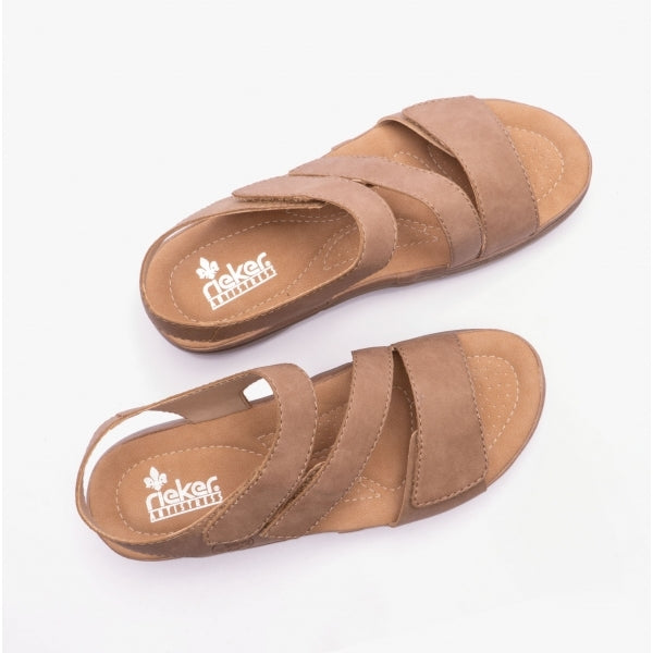 Rieker 64872-62 Womens Sandals Beige