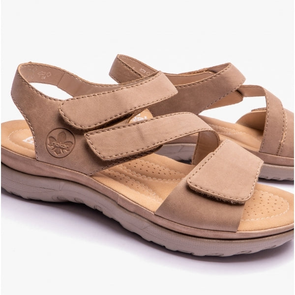Rieker 64872-62 Womens Sandals Beige