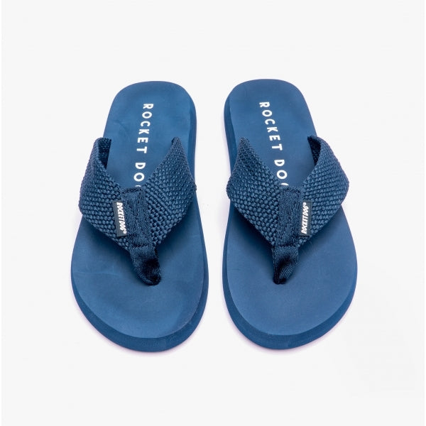 Rocket Dog ADIOS Womens Webbing Flip-Flops Navy