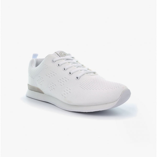 DEK TARGET Mens Lace Up Bowls Trainers White