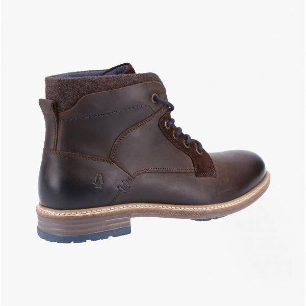 Hush Puppies JOEL Mens Leather Boots Brown