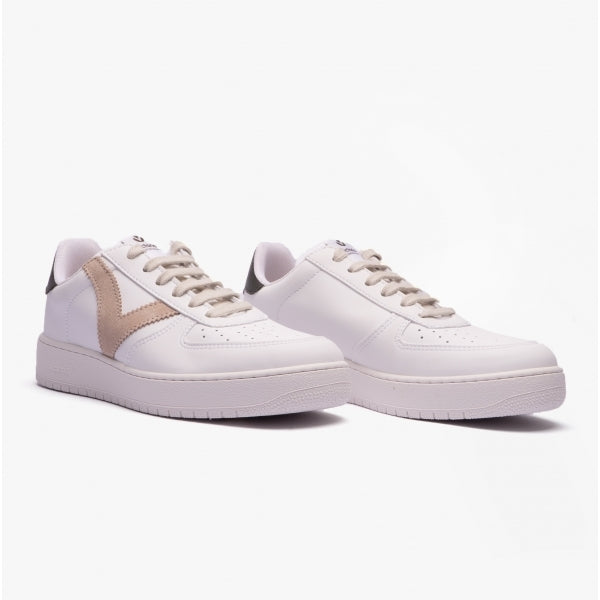 Victoria MADRID CONTRAST FAUX LEATHER Womens Trainers Taupe