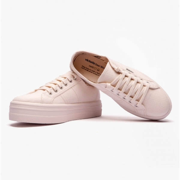 Victoria BARCELONA MONOCHROME Womens Platform Trainers Cotton