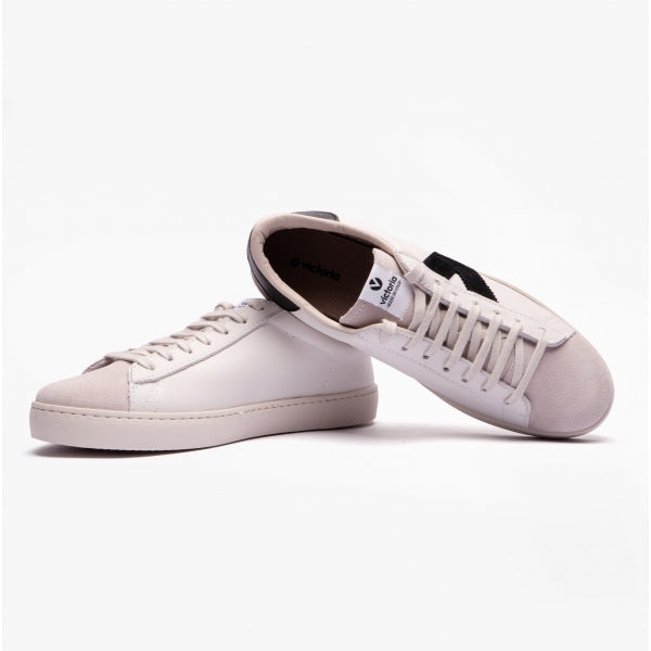 Victoria BERLIN LEATHER & SPLIT Womens Trainers White/Black