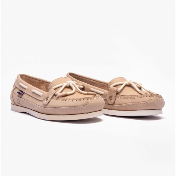 Chatham ALCYONE G2 Womens Nubuck Boat Shoes Stone
