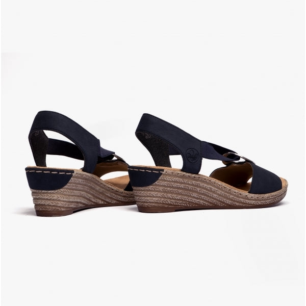 Rieker 624H6-14 Womens Heel Shoes Blue