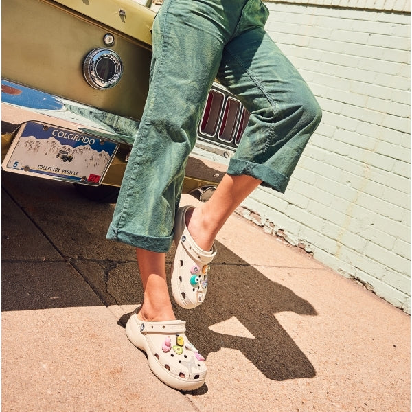 Crocs 206750-2Y2 CLASSIC PLATFORM CLOG Womens Clogs Bone