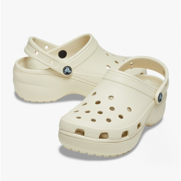 Crocs 206750-2Y2 CLASSIC PLATFORM CLOG Womens Clogs Bone