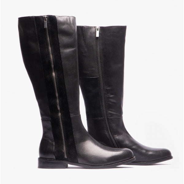 Hush Puppies FAITH Womens Leather Tall Boots Black