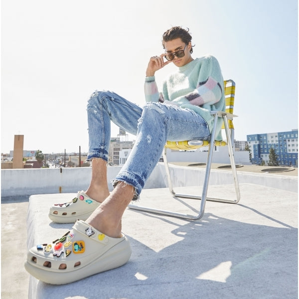 Crocs 207521-2Y2 CLASSIC CRUSH Womens Clogs Bone