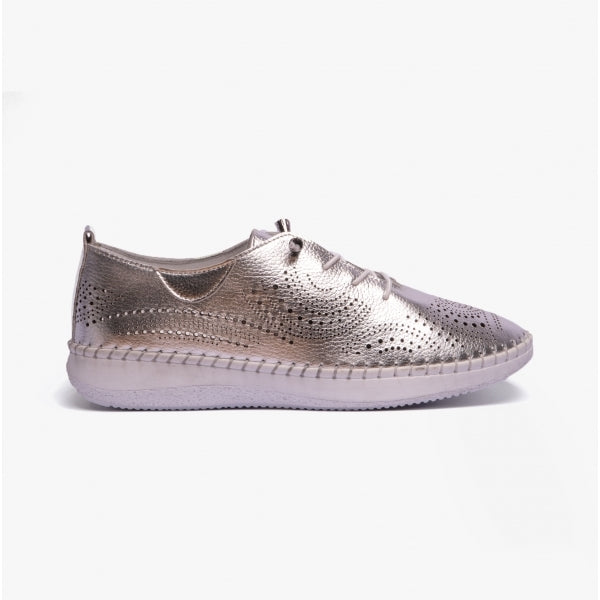 Lotus KATYA Womens Bungee-Lace Trainers Silver