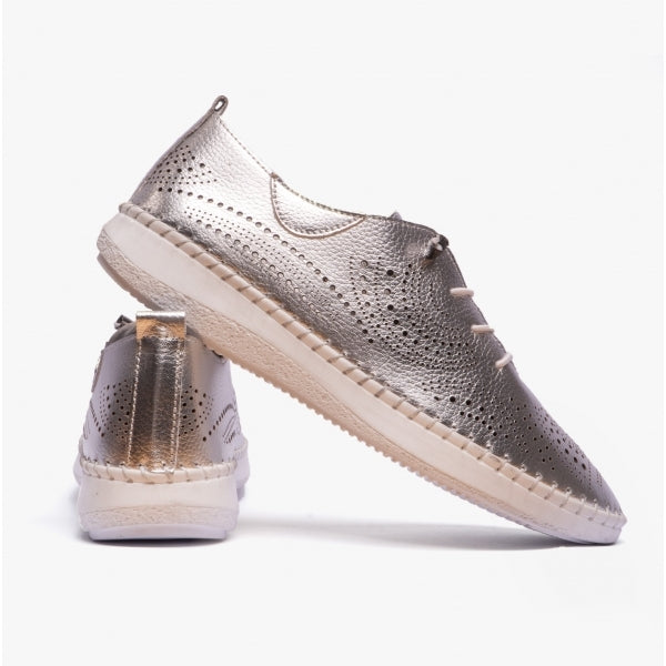 Lotus KATYA Womens Bungee-Lace Trainers Silver