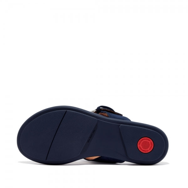 FitFlop GRACIE Womens Suede Toe-Post Sandals Midnight Navy