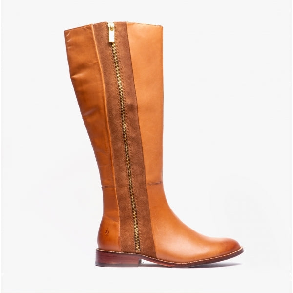 Hush Puppies FAITH Womens Leather Tall Boots Tan