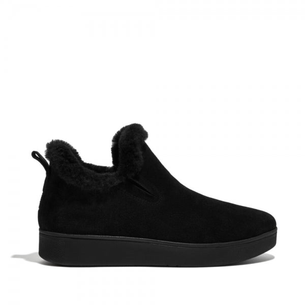 FitFlop RALLY SHEARLING-LINED Womens Trainers All Black