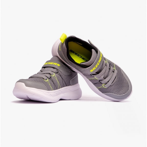 Skechers 403796L/GYYL SNAP SPRINTS 2.0 - VARGONIX Boys Touch Fasten Trainers Grey/Yellow