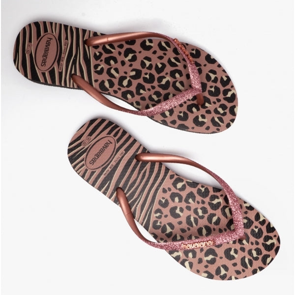 Havaianas HAV SLIM ANIMALS MIX Womens Flip-Flops Black/Gold