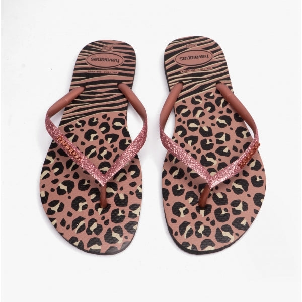 Havaianas HAV SLIM ANIMALS MIX Womens Flip-Flops Black/Gold