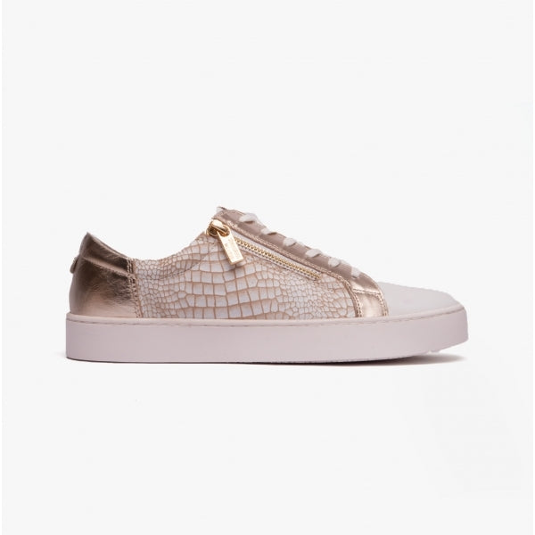 Lotus SKY Womens Casual Trainers White/ Gold