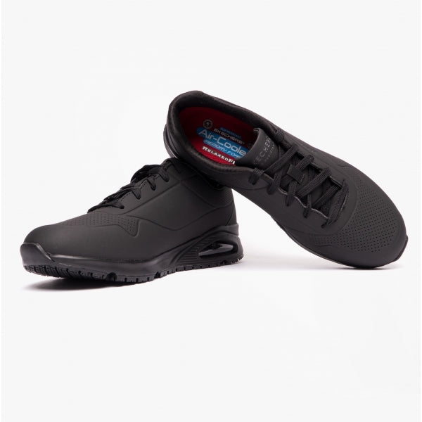 Skechers Work 200054EC UNO - SUTAL SR Mens Occupational Trainers Black