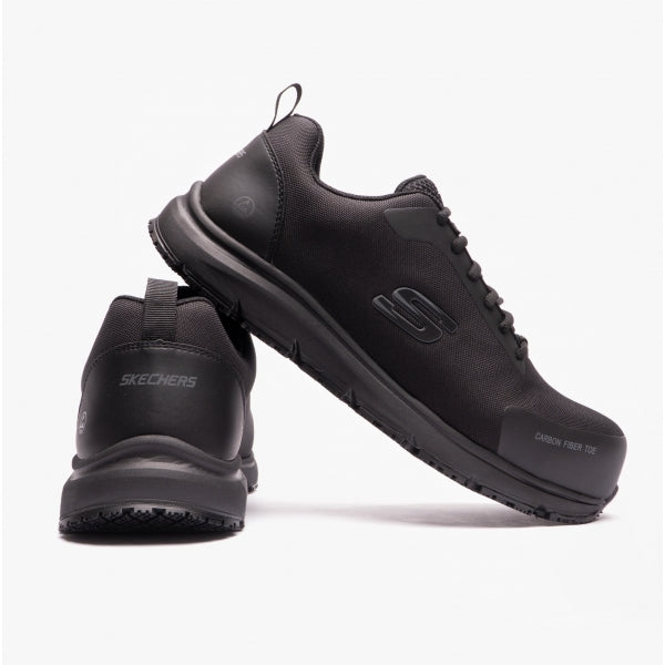 Skechers Work 200090EC ULMUS Mens Safety Trainers Black