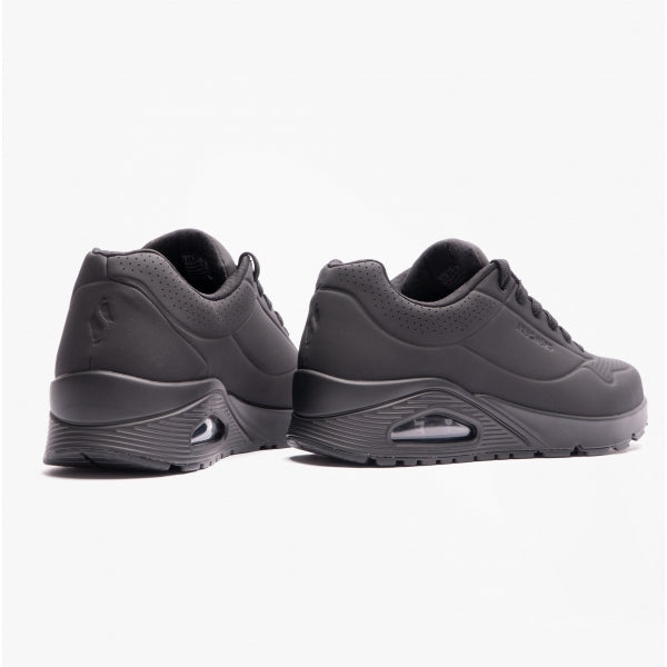 Skechers 52458/BBK 52458 UNO - STAND ON AIR Mens Trainers Black Knit