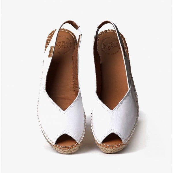 Toni Pons BERNIA Womens Leather Slingback Espadrilles White