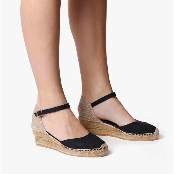 Toni Pons ROMINA Womens Vegan Espadrilles Black