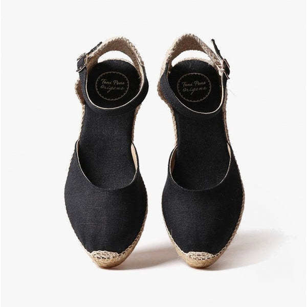Toni Pons ROMINA Womens Vegan Espadrilles Black