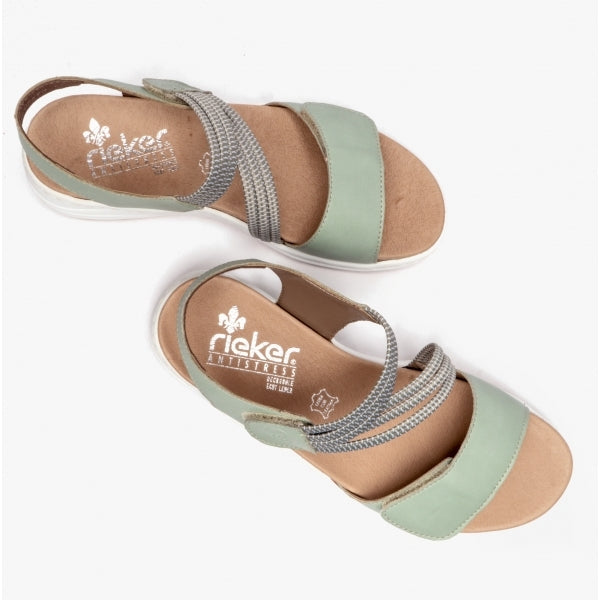 Rieker 64353-52 Womens Sandals Green