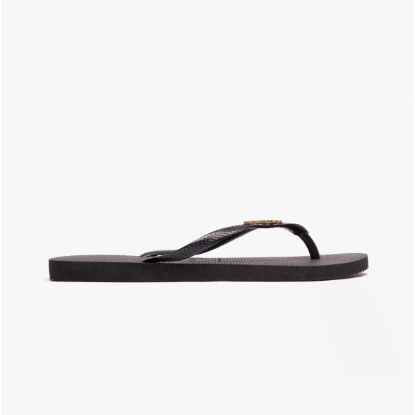 Havaianas HAV SLIM LOGO METALLIC Womens Flip-Flops Black/Gold