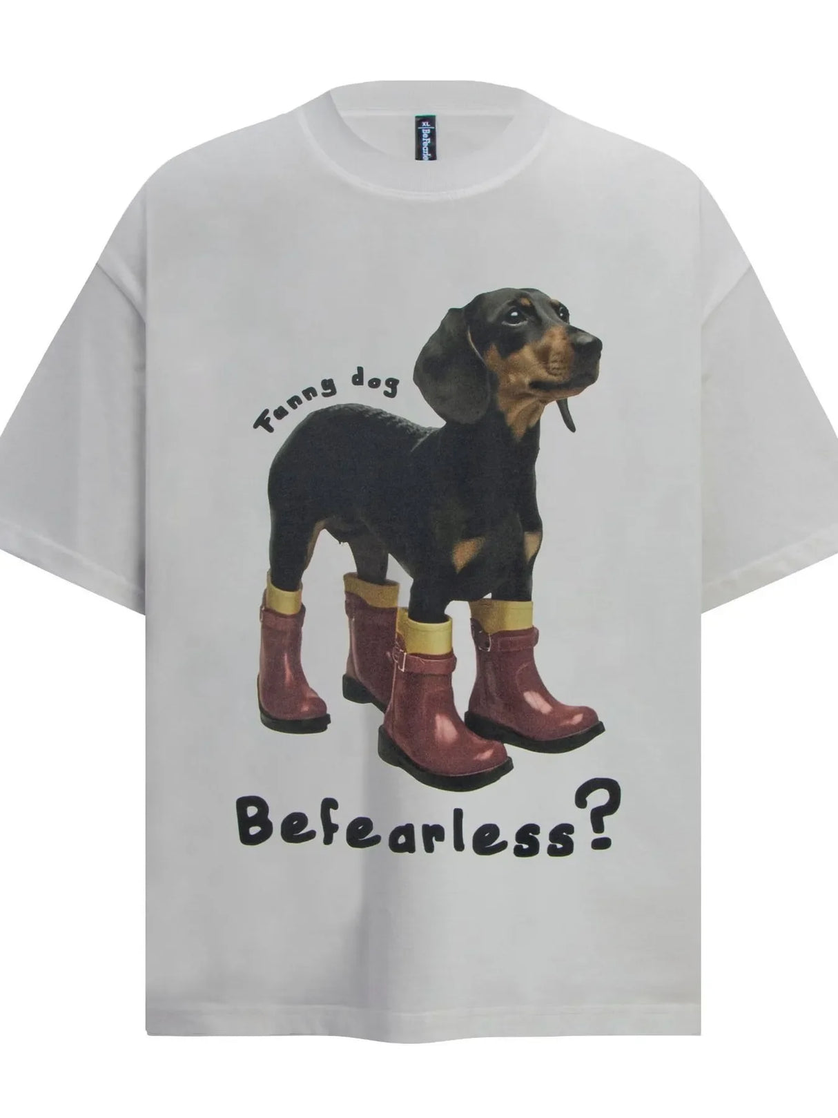 Men's Funny Dog Round Neck Casual T-Shirt