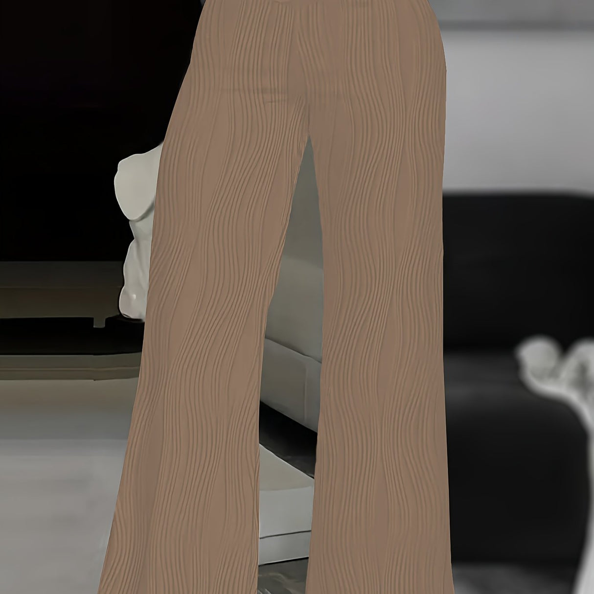 Solid Color Wide Leg Pants, Y2K High Waist Loose Pants For Every Day Women's Trousers